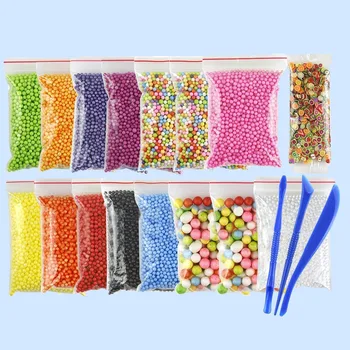 

17Pcs Funny Colorful Handcraft Foam Balls with Slime Tools Fruit Slice for Kids Slime Making Art DIY Toys Craft Gift Box Filler