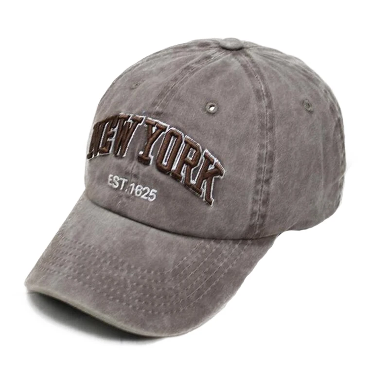 

SUOGRY 100% Washed Cotton Baseball Caps Men Cap Embroidery Casquette Dad Hat For Women Gorras Planas Snapback Hat