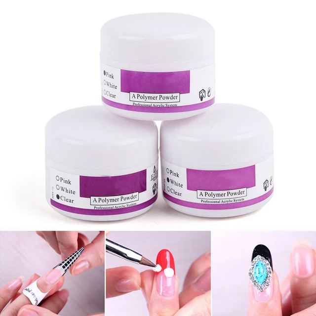 Clear Pink White Three Colors Nail Art Acrylic Powder Liquid Clear Pink White Three Colors Nail Art Acrylic Powder Liquid Crystal Polymer