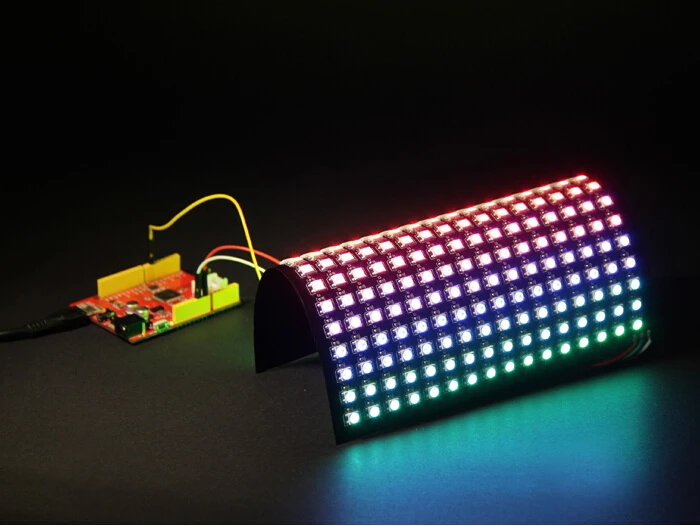 P10mm SK6812 RGB Адресуемая 16*16 пикселей светодиодная цифровая Гибкая световая панель