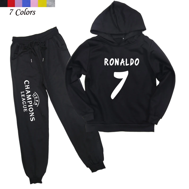 

Ronaldo CP7 Printed Children Cotton clothes set kids fashion hoodie Tops girls boys hoodies + pants sweatshirt Sets Clothing