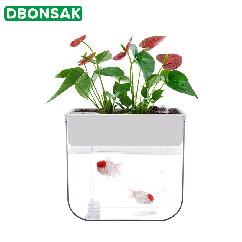 

Fish and Vegetable Symbiosis Hydroponic Container Free Water Fish Tank Lazy Automatic Water-absorbing Watering Plant Flower Pot