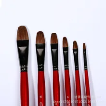 Langhao прозрачный красный изобразительное искусство Обучение акриловых красок масляной краски кисти художников акварельные кисти нейлоновая шерсть и шерсть животных
