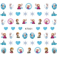 Новинка, 5 листов, 15 видов, детские наклейки для ногтей с изображением принцессы из мультфильма «Холодное сердце», дизайн, клейкие стикеры 3D на ногти Nail Art, декоративные наклейки