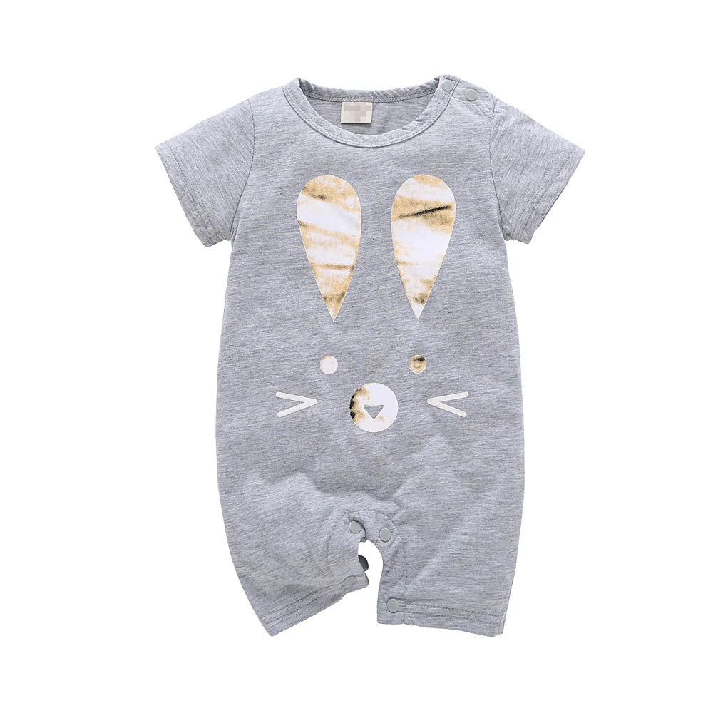 

2019 summer style baby boy girl clothes set short sleeve Gold prints baby rompers newborn jumpsuit baby clothing Infant Outfits