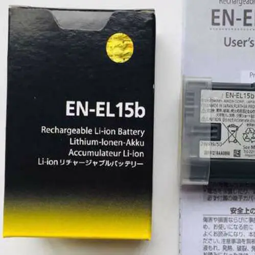 1900 мАч EN-EL15b ENEL15b EN EL15b батарея для камеры Nikon Z6 Z7 беззеркальная D850 D810 D750 D610 D7500 D7200 MH-25