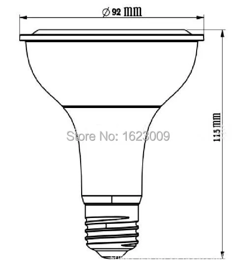 Бесплатная доставка DHL затемнения светодиодные лампы PAR30 par20 AC85-265V 10 Вт 12 Вт 15 Вт E27 PAR30 Освещение свет лампы