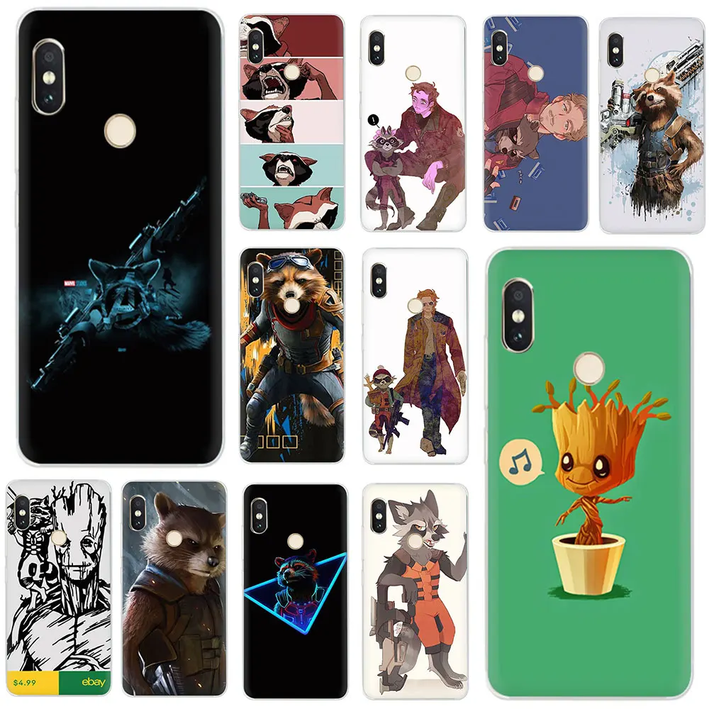 

Guardian Rocket Raccoon Groot Treeman Hard Phone Cover Case for Xiaomi Mi Mix 2S Max 3 F1 6 8 9 SE A2 Lite 6 A1 9T CC9e A3 pro