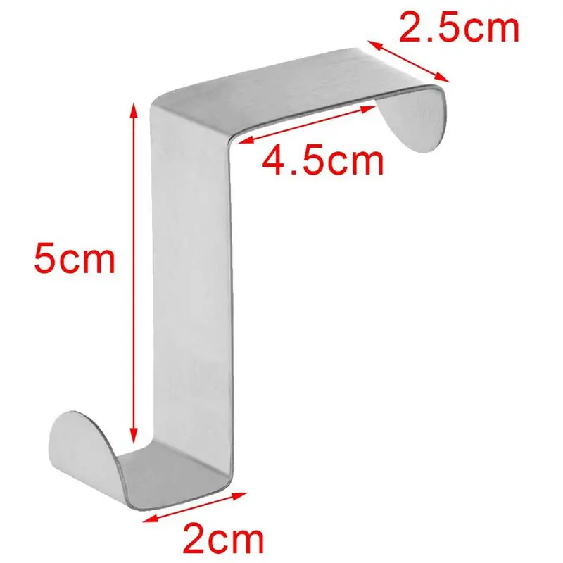 Упаковка из 12 Нержавеющая сталь над дверью петли подвесные крючки для шкафа ящик крюк для офиса и кухни (от 2 до 4,5 см двери или