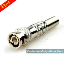 Free Shipping 50pcs/lot No-needed Welding video BNC Male Video Plug Coupler Connector to screw for RG59 Monitor video connector