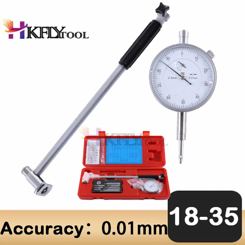 

18-35mm Dial Bore Gauge Hole Diameter Measuring Gauge Inside Diameter Scale Cylinder Volume Meter Dial Indicator 18-35-50-160
