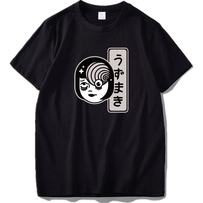 

EU Size 100% Cotton T Shirt Horror Comics Junji Ito Tees Short Sleeve Comfortable High Quality Tops Clothing
