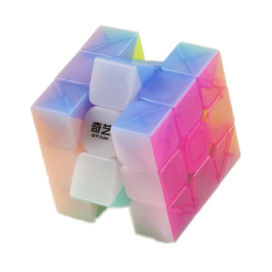 Qiyi 3x3 кубик рубика желе цвет липкий 3x3x3 волшебный куб 3 слоя скоростной куб профессиональные игрушки-головоломки для детей Детские Подарочные игрушки