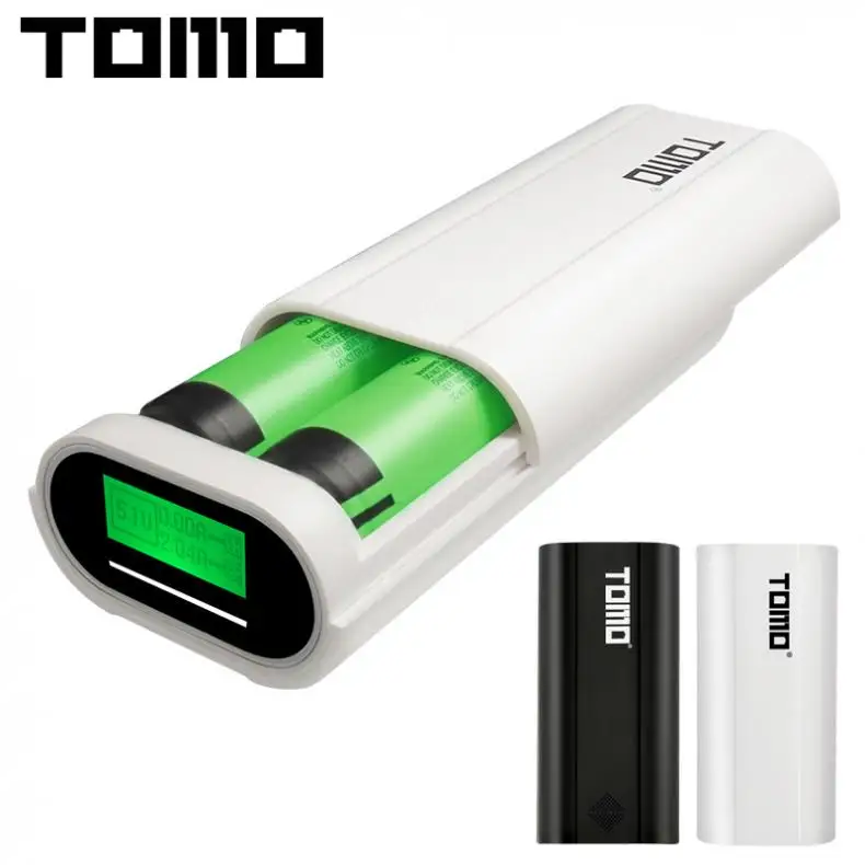 

T2 USB Li-ion Intelligent Battery Charger Portable LCD Smart DIY Mobile Power Bank Case Support Apple Interface and Dual Outputs