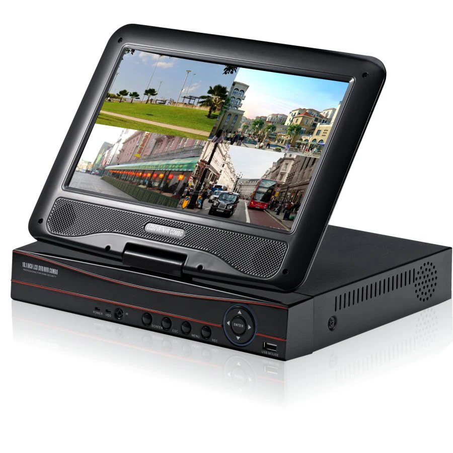 JSA H 264 VGA HDMI 4CH CCTV NVR incl 10 1 inch Lcd Screen MiniNVR ONVIF