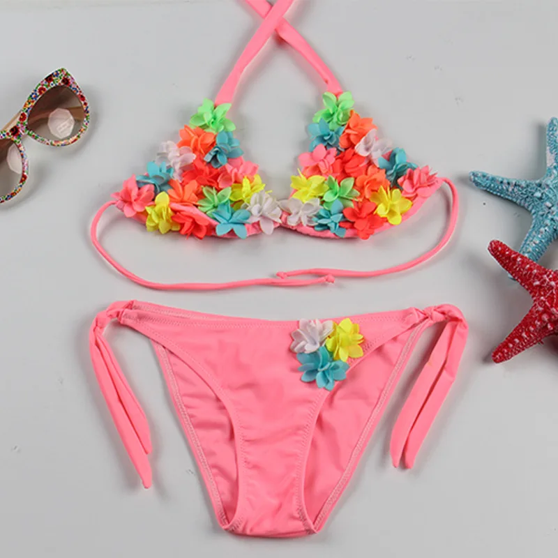 Комплект бикини для девочек из 2 предметов; коллекция года; летний ...