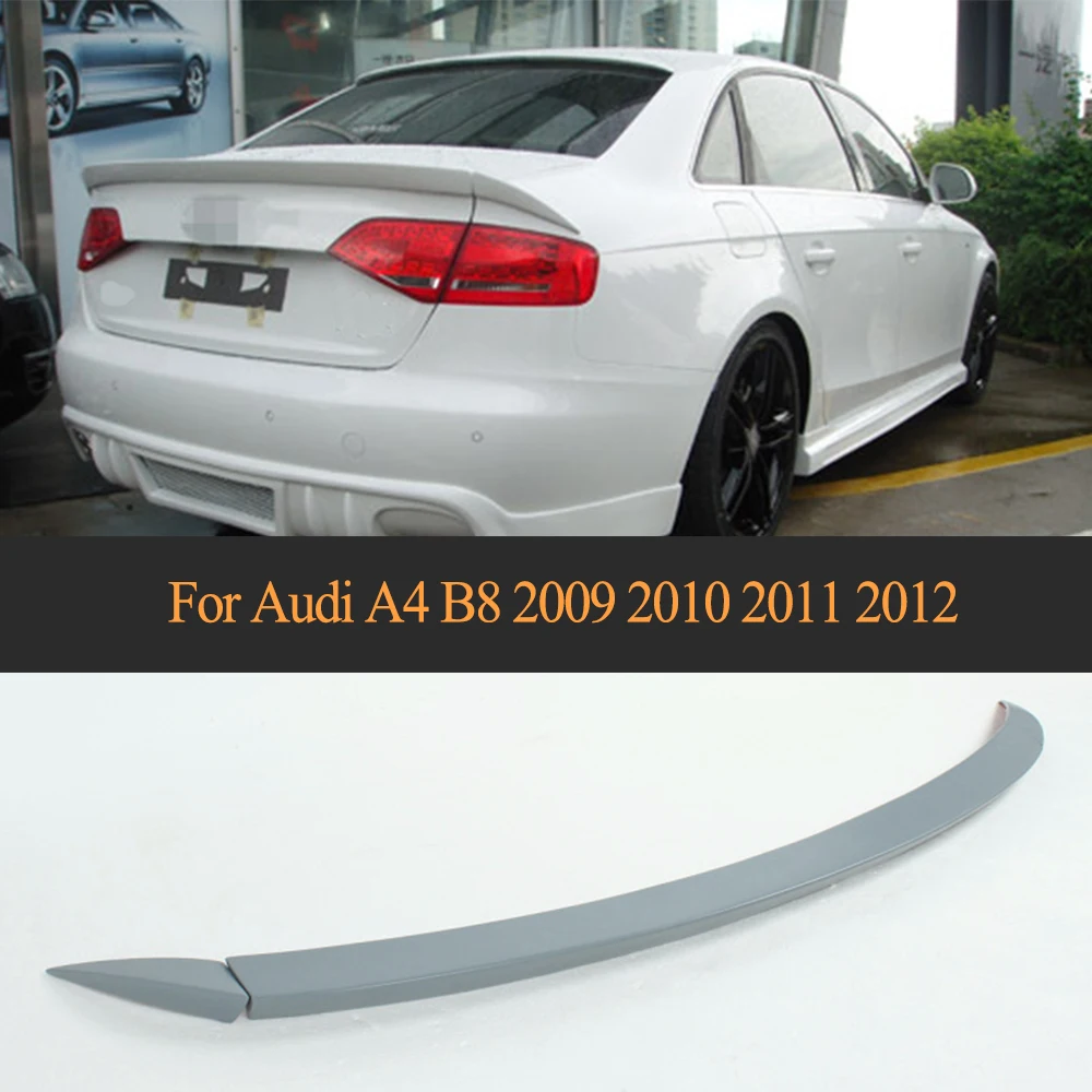 Серый спойлер для заднего багажника Audi A4 B8 2009 2010 2011 2012|spoiler wing|spoiler audi a4 b8spoiler |