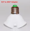 1 X Fireproof ABS Material E27 to 2 E27 Bulb Lamp Holder Converter Socket LED Lamp Base E27 to 2E27 Y Shape Splitter Adapter ► Photo 1/6
