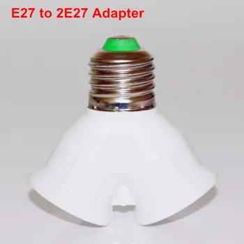 1 X 내화 ABS 소재 E27 ~ 2 E27 전구 램프 홀더 변환기 소켓, LED 램프베이스 E27 ~ 2E27 Y 모양 분배기 어댑터