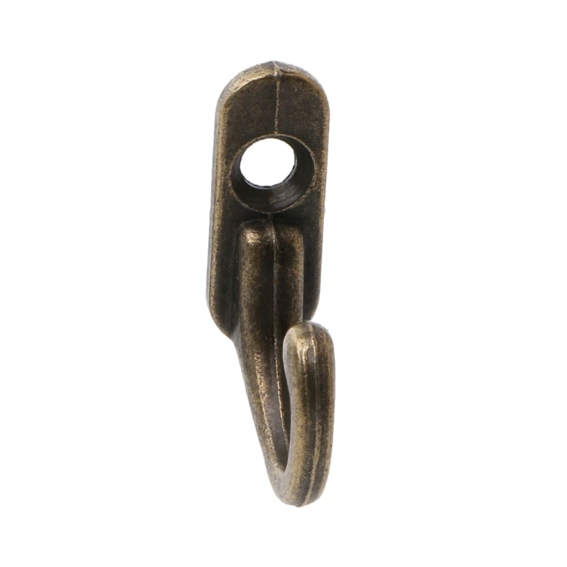 

10PCS Vintage Bronze Double Coat Hangers Wall Mounted Entryway Hooks With Screws