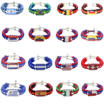 

International Football Match Handbook for Football Match Fans Braided Wrap Bracelet Sign