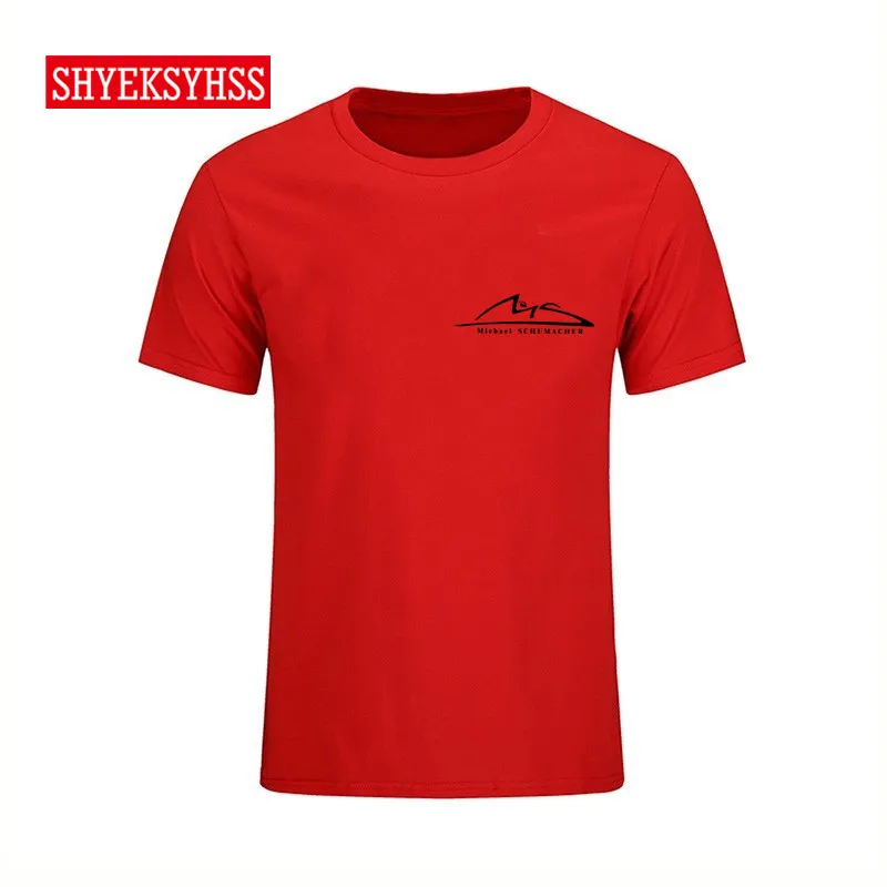 

Formula One Ferrari Player Michael Schumacher Logo Print TShirt Fashion Brand Short-Sleeve T Shirt Clothing T-shirt