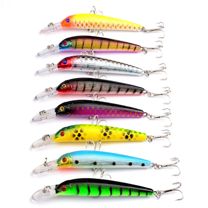 

10cm 7g Colorful Minnow Fishing Lure ABS Crankbait Hard Bait Wobblers Plastic Artificial Lures Fishing Tackle
