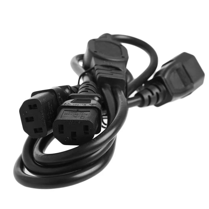 

IEC C14 Male Plug To 2x IEC C13 Female Socket Y Split Power Extension Cable 1M