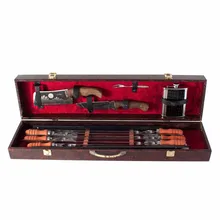 Barbecue set in a gift case skewers,6 pcs.,A knife, an ax,a glass jar.10 subjects,male,tool house,hiking,hunting,fishing SH003 a bruneau 6 chansons a danser