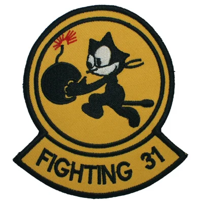 

NAVY FIGHTING 31 SQUADRON FELIX THE CAT BOMB EMBROIDERED MILITARY PATCH