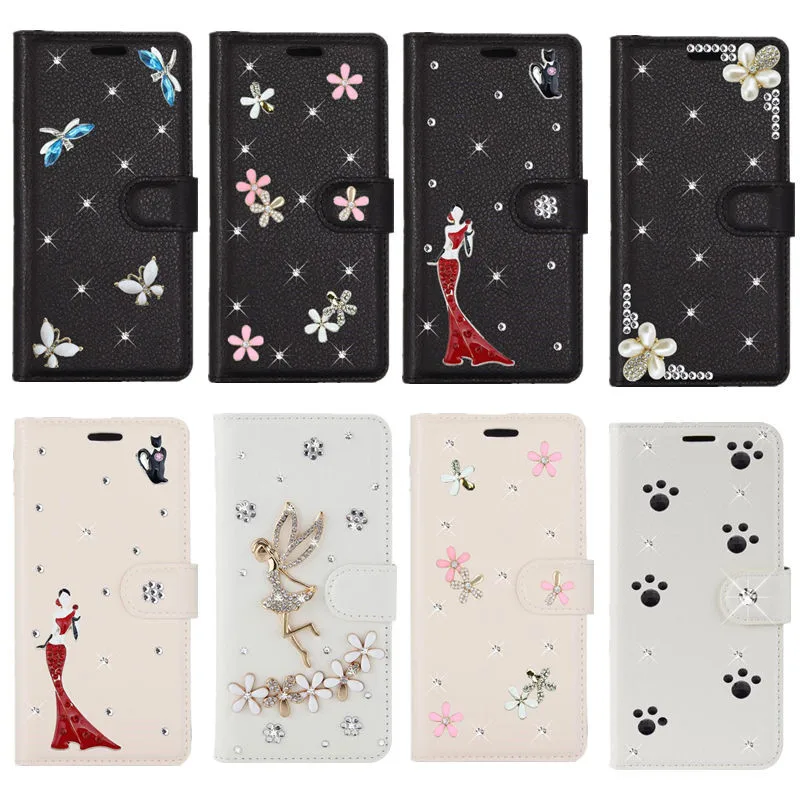 

Luxury Bling Wallet Leather Flip Case for HTC U Play Ultra U11 Eyes life U12 Plus Desire 825 530 816 820 826 10 pro evo 12 cover