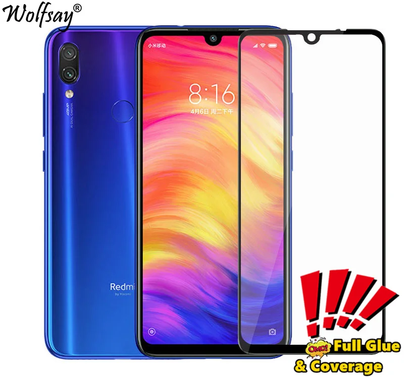 Защитное стекло закаленное с полным покрытием для Xiaomi Redmi Note 7|Защитные стёкла и