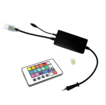 

220V 5050 SMD RGB LED Strip light Waterproof LED String light + 24 key RGB remote Control Holiday outdoor decor lamp 5m 10m 15m