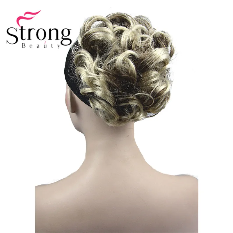 StrongBeauty короткий кудрявый зажим в Коготь Конский хвост наращивание волос синтетические волосы кусок 80 г с челюстью/коготь клип - Цвет: 48T