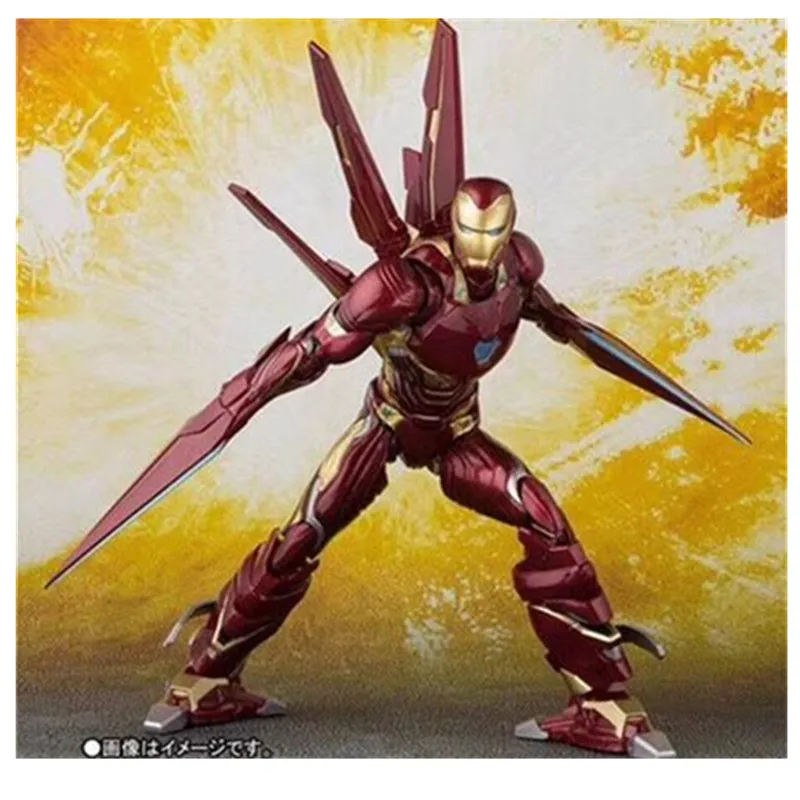 

Figuarts Marvel Avengers Infinity War IRON MAN MK50 Nano Weapon Set PVC Action Figures Collection Model Toy Gift