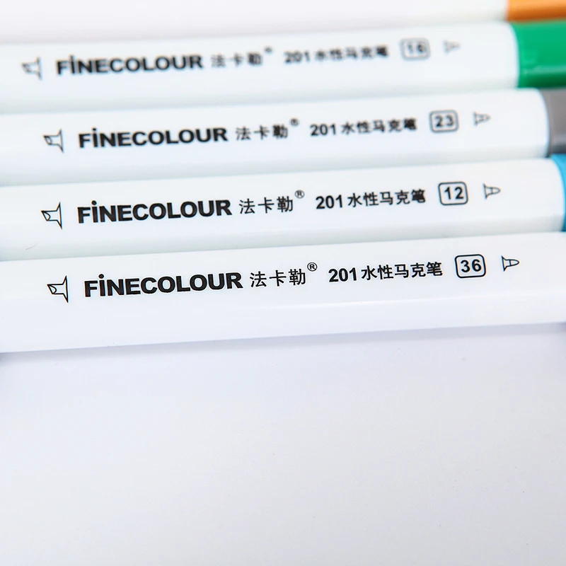 Finecolour на водной основе Цветной маркеры 12/24/36 компл. двуглавый маркеры для эскиз картины арт маркеры