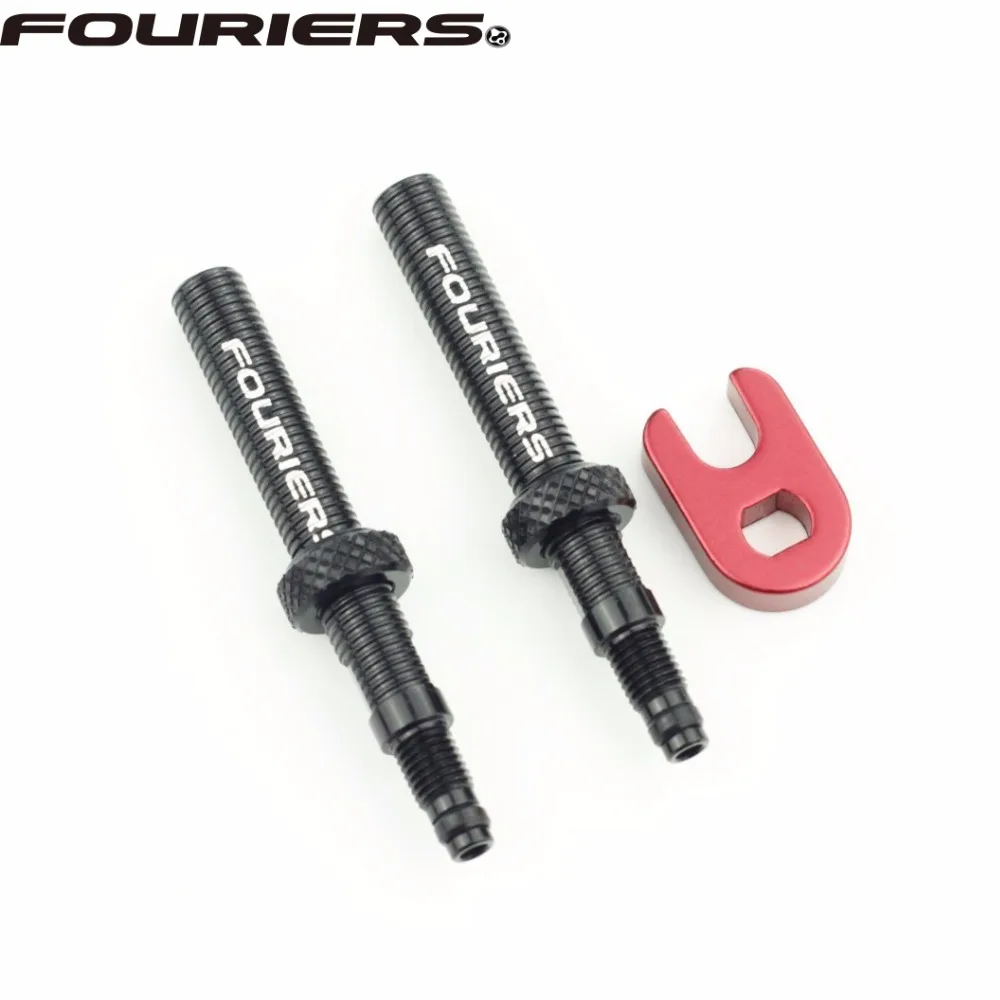 Goedkoop Fouriers Tubeless Presta Valve Extender Kit Extension met Core moer (pak van 2)