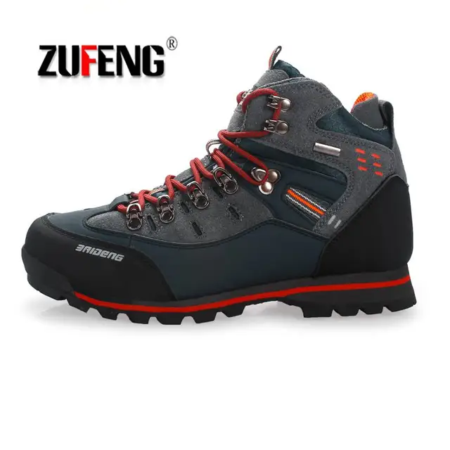 Waterproof Hiking Shoes Suede Mountain Climbing Quality Outdoor Sneakers For Men Trekking Shoes Breathable Hiking Hunting Boots