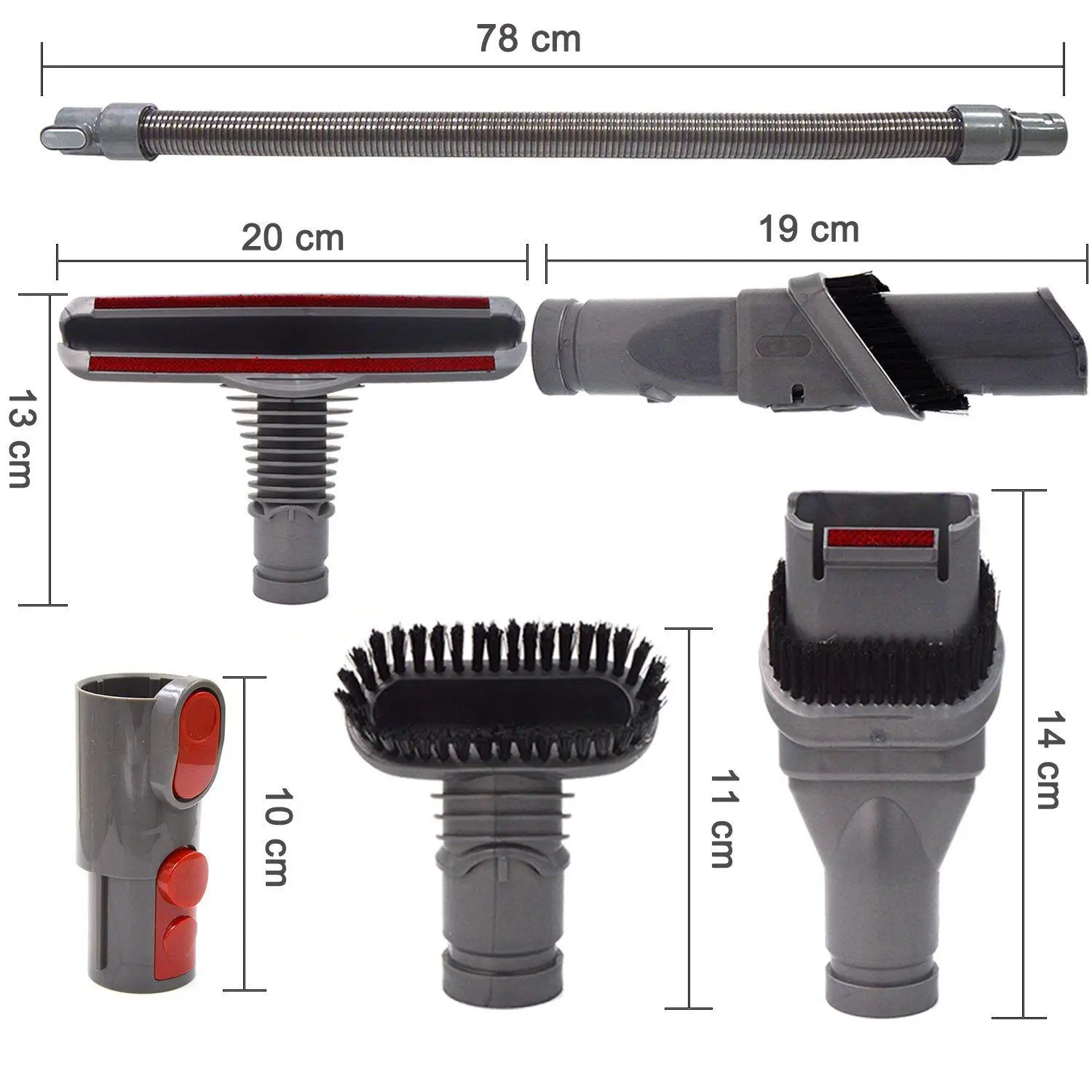 

High Quality Replacement Kit for Dyson V8 V7 V10 Vacuum Cleaner with Replacement Vacuum Hose - Buerste Duese Flush Dust Cover