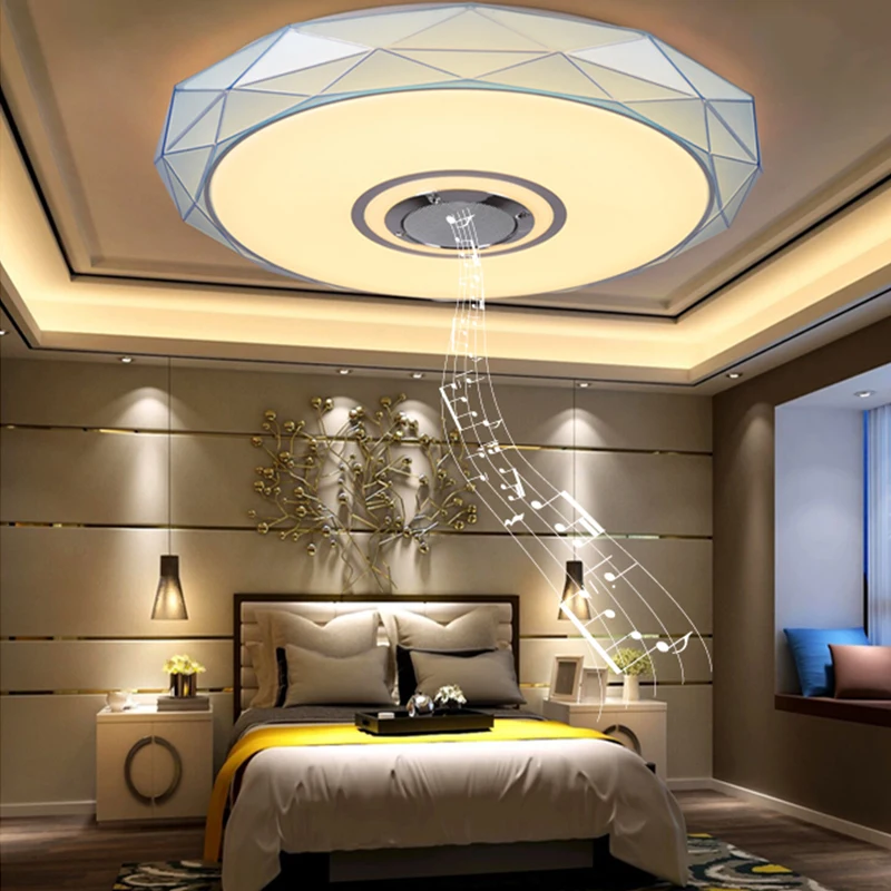 

36W LED Ceiling Light RGB Dimmable Bluetooth Music for Living Room Party Smart Light Remote Control Ceiling Lamp