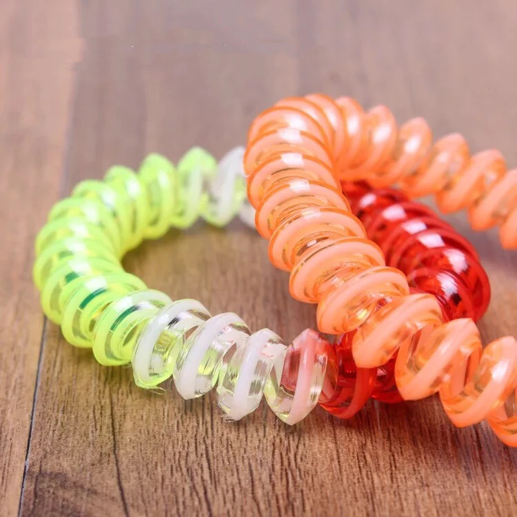 3pcs color telephone line elastic hair with a solid color girl hair ring women accessories Trendy Headbands head jewelry