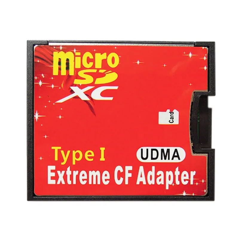 Новейший Красный Одиночный двойной слот Micro SD SDHC SDXC TF для CF адаптер MicroSD для экстремальной компактной вспышки тип I карты конвертер - Цвет: Single card