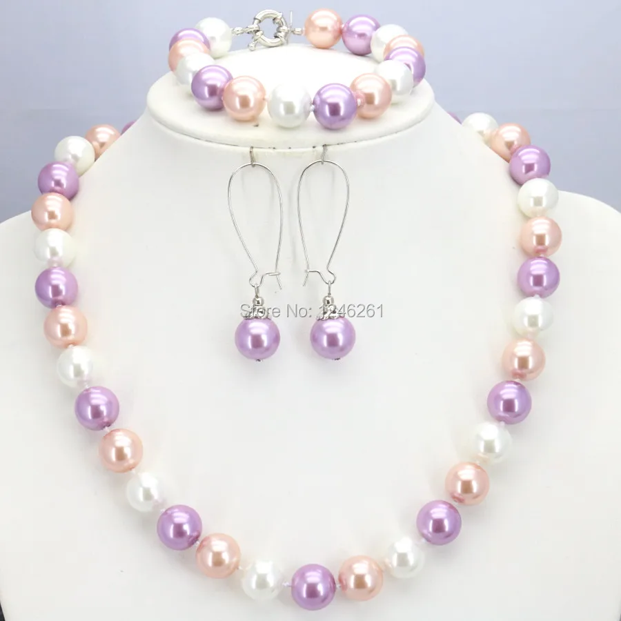 

Hot Sale 10mm Glass Pearl Round Beads Women Girls Necklace Bracelet Earrings Sets Christmas Gifts Accessories DIY Jewelry Making