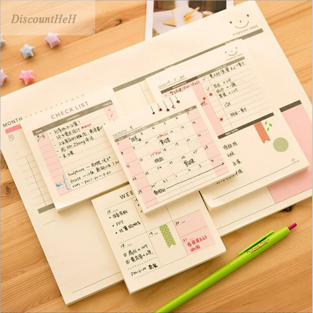 Daily Weekly Month Planner Check List Portable Small Book Memo Pad