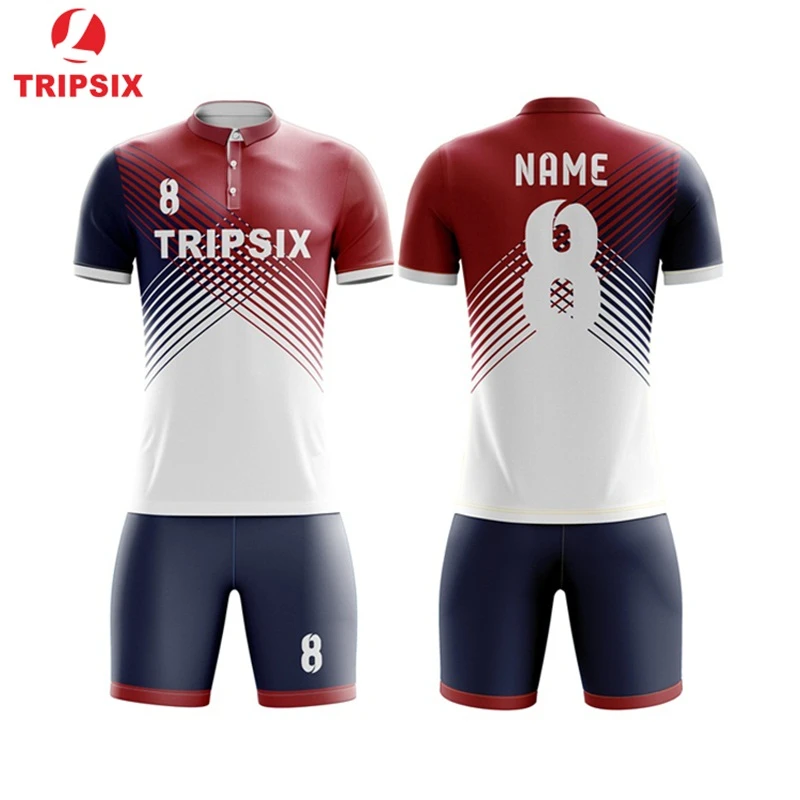 Conjunto de camiseta de fútbol con cuello para entrenamiento Futsal, sublimación, color blanco|Camisetas fútbol| - AliExpress