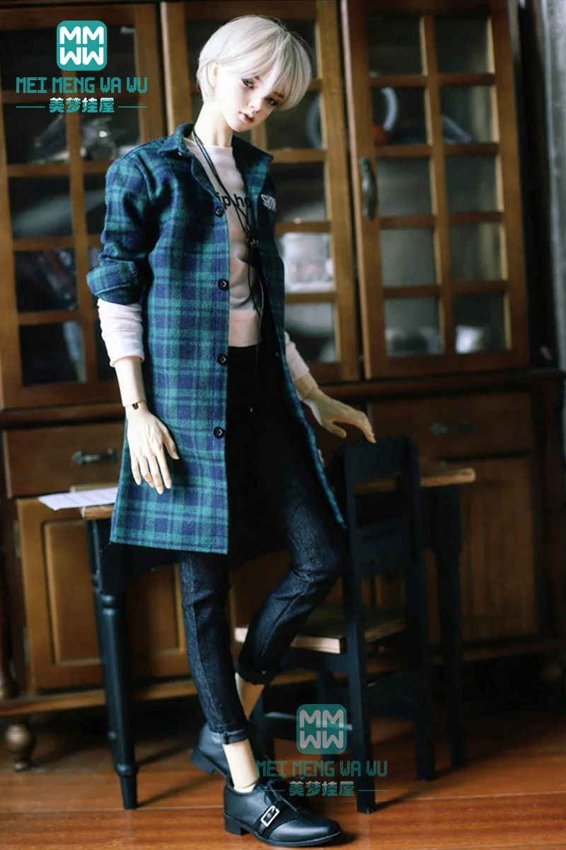BJD doll clothes for 65--80cm uncle Fashion casual plaid shirt T-shirt jeans Wool cardigan Girl's gift | Игрушки и хобби