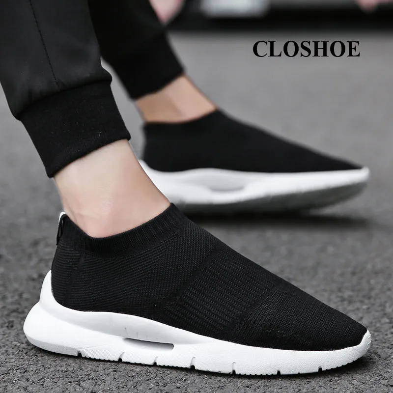 

CLOSHOE Summer Breathable Men's Shoes Sports Loafers with Socks and Cloth Shoes