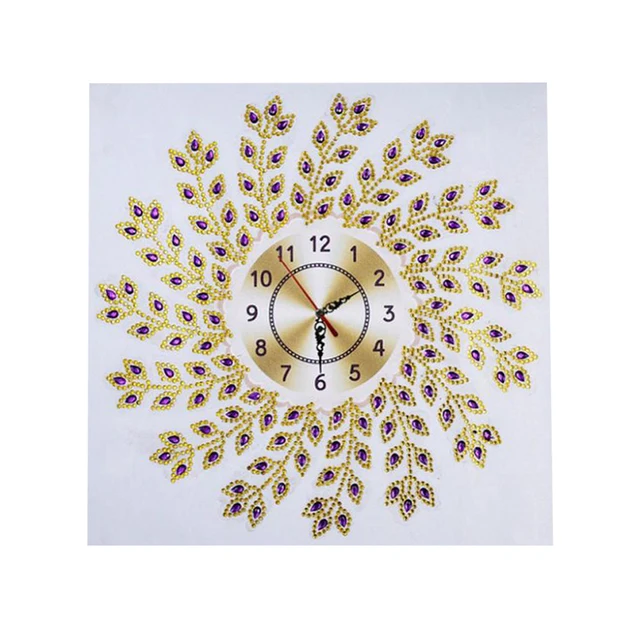 5D Special Shaped Diamond Painting Embroidery Wall Clock DIY Cross