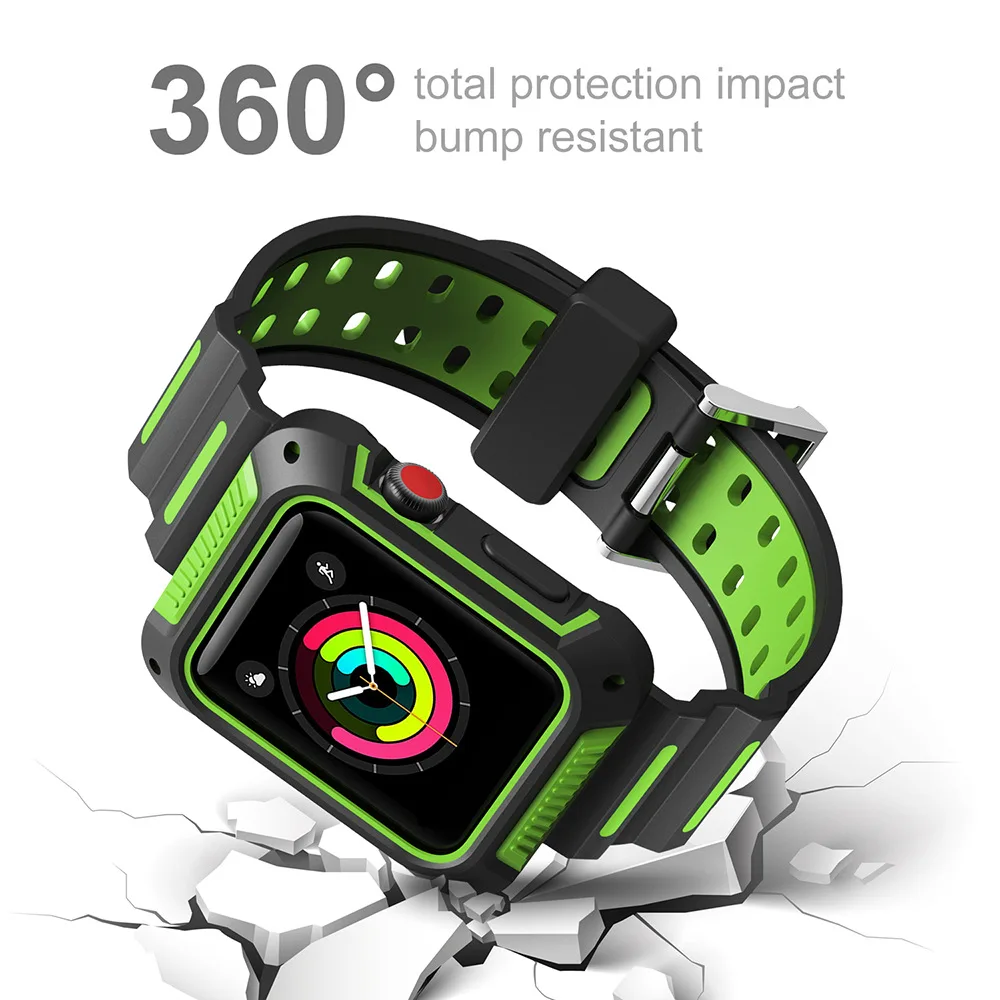 LPWHH Silicone Watches Strap For Apple Watch Band 42mm 38mm For Iwatch Bands 40mm For Apple Watch Accessories Series 3 2 1 Soft