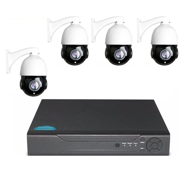 4 шт. 2MP 20xzoom 1080P HD AHD PTZ скоростная купольная камера 8 каналов Full DVR 8CH комплект
